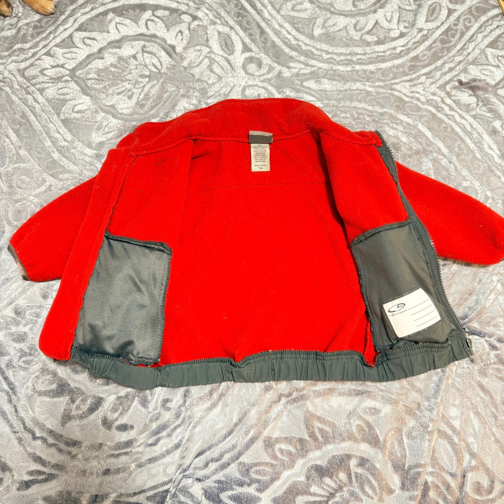 Champion C9 Baby Boys' Red & Gray Fleece Full-Zip Jacket - Size 12M - Picture 8 of 10